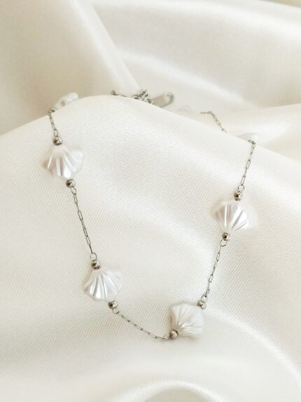 Shell Beach anklet silver