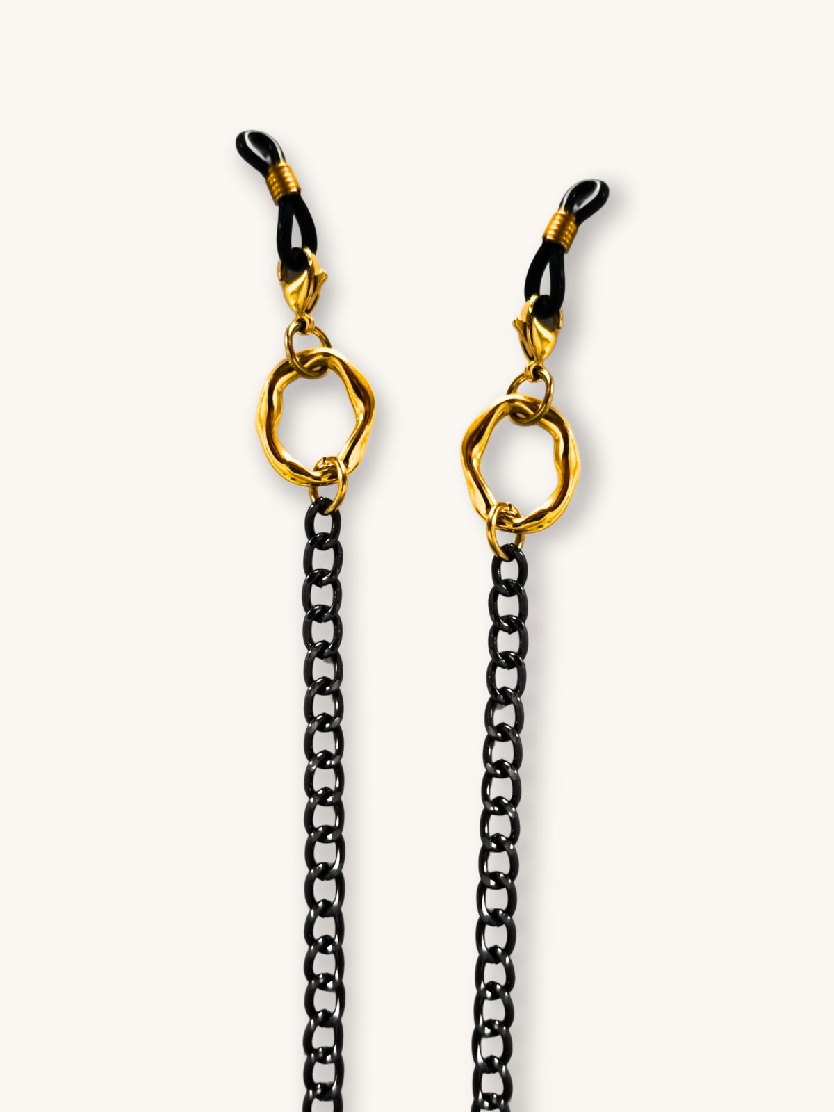 Αλυσίδα Γυαλιών & Κολιέ 2-σε-1 σε Gun Metal με Χρυσά Στοιχεία | Couronne