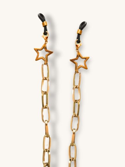 Αλυσίδα Γυαλιών & Κολιέ 2-σε-1 από Επιχρυσωμένο Ατσάλι με Αστέρια | Couronne