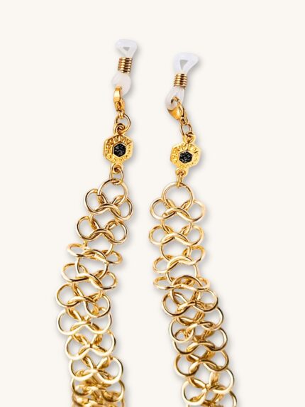 Αλυσίδα Γυαλιών & Κολιέ 2-σε-1 σε Χρυσό με Luxe Κρίκους & Σμάλτο | Couronne