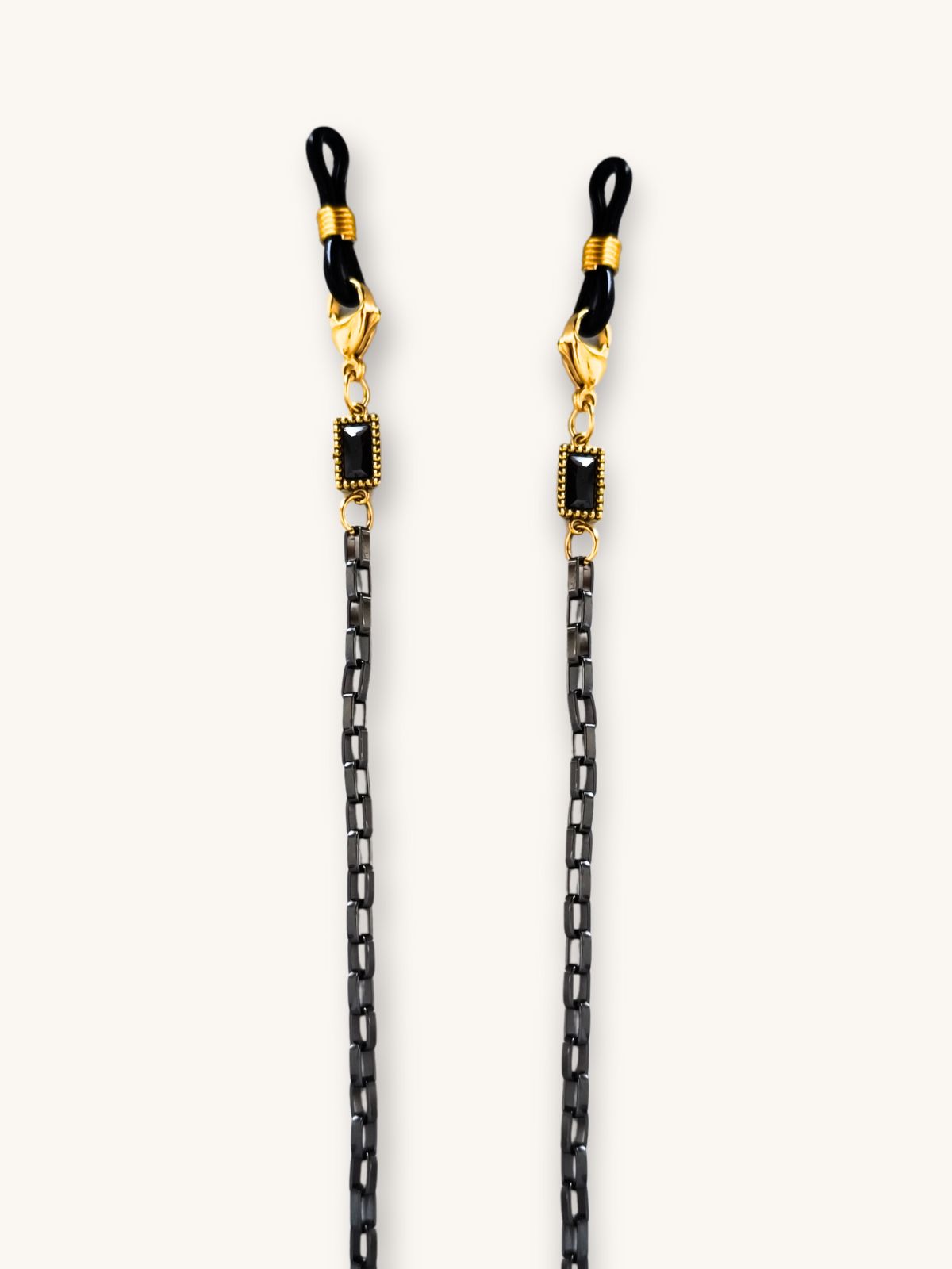 alysida-gyalion-kai-kolie-2-se-1-gun-metal-me-mayra-krystallakia Αλυσίδα Γυαλιών & Κολιέ 2-σε-1 σε Gun Metal με Μαύρα Κρυσταλλάκια | Couronne