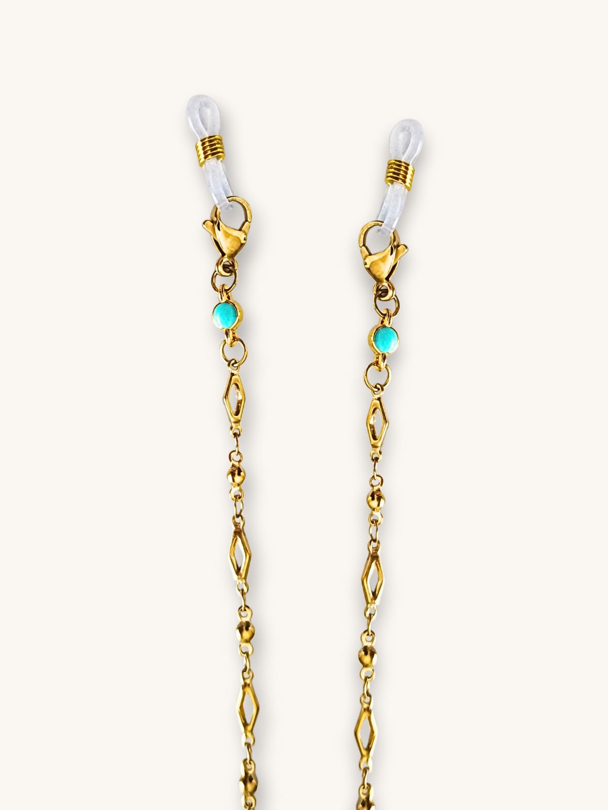 alysida-gyalion-kolie-chryso-me-diakritika-tyrkoyaz-charms-2-se-1 Αλυσίδα Γυαλιών & Κολιέ Χρυσό με Διακριτικά Τυρκουάζ Charms 2-σε-1 | Couronne