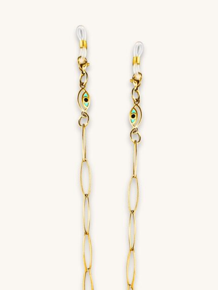 Αλυσίδα Γυαλιών & Κολιέ 2-σε-1 σε Χρυσό με Μάτια | Couronne