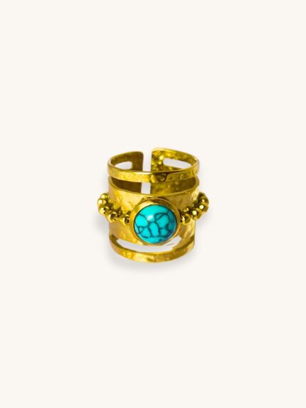 Δαχτυλίδι Χρυσό Boho με Χαολίτη - Couronne