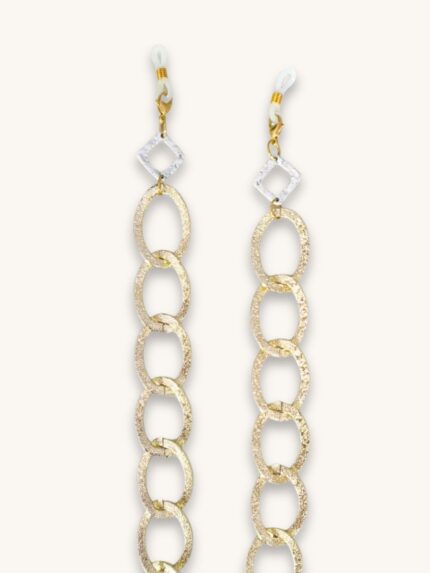 Απόκτησε την κομψή αλυσίδα γυαλιών & κολιέ 2-σε-1 σε χρυσό με ασημί γεωμετρικά στοιχεία. Minimal, μοντέρνα και ιδανική για όσες λατρεύουν τις elegant διχρωμίες.