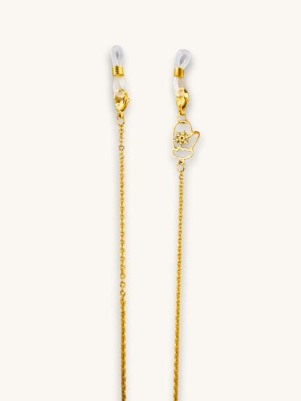 Αλυσίδα Γυαλιών & Κολιέ 2-σε-1 σε Χρυσό με Γάντι και Χιονονιφάδα | Couronne