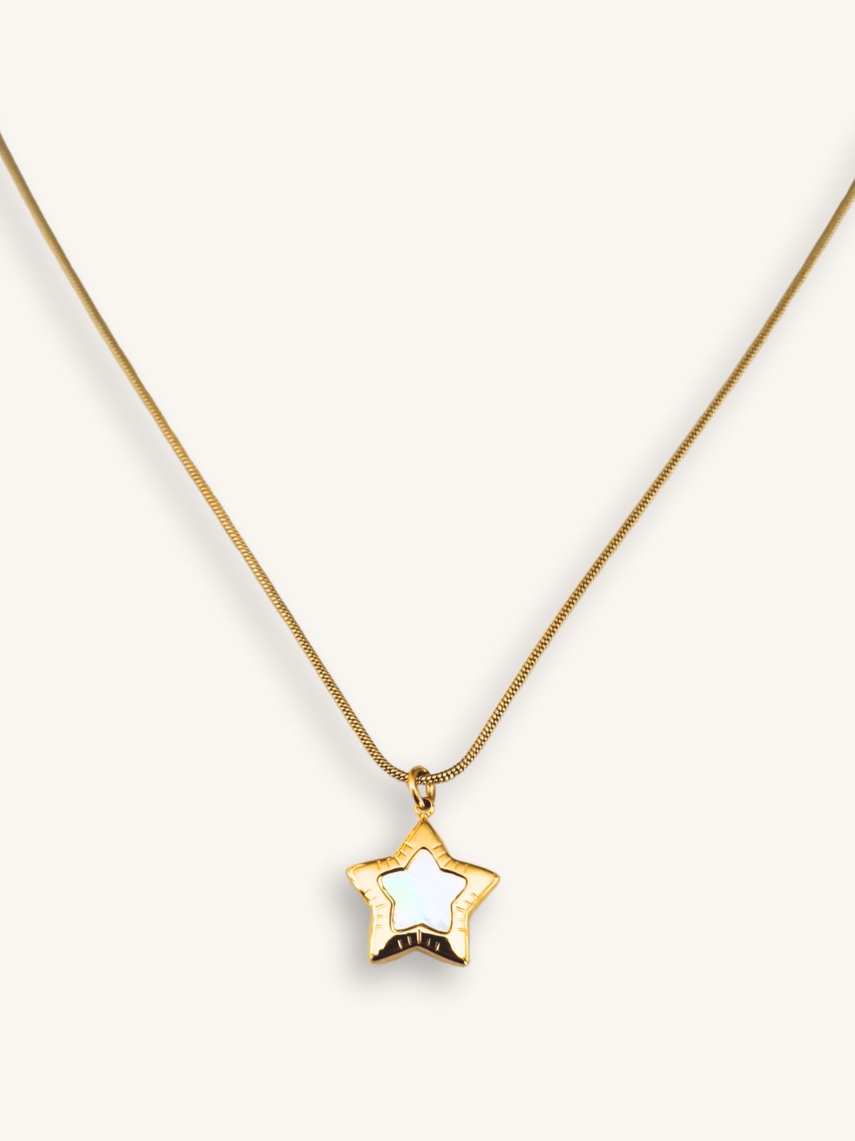 kolie-alysida-xryso-filntisenio-asteri-charm Κολιέ Αλυσίδα Χρυσό με Φιλντισένιο Αστέρι Charm | Couronne