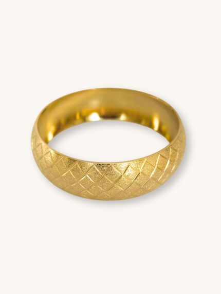Βραχιόλι Bangle Χρυσό με Γεωμετρικό Μοτίβο | Couronne