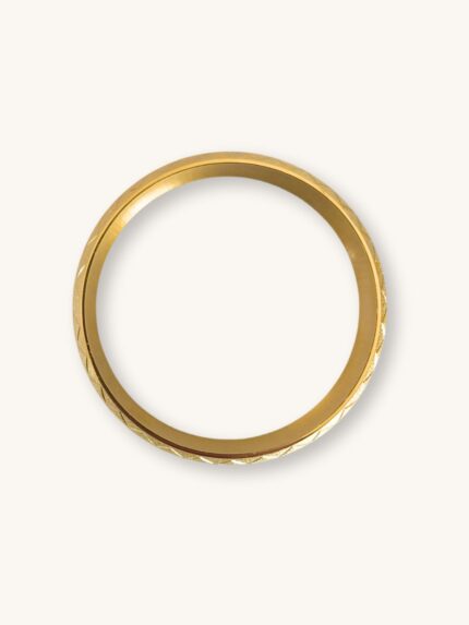 Βραχιόλι Bangle Χρυσό με Γεωμετρικό Μοτίβο | Couronne